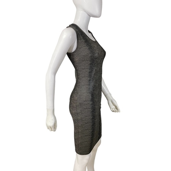 Animal Print Sleeveless Zipper back Grey Dress - Picture 6 of 7